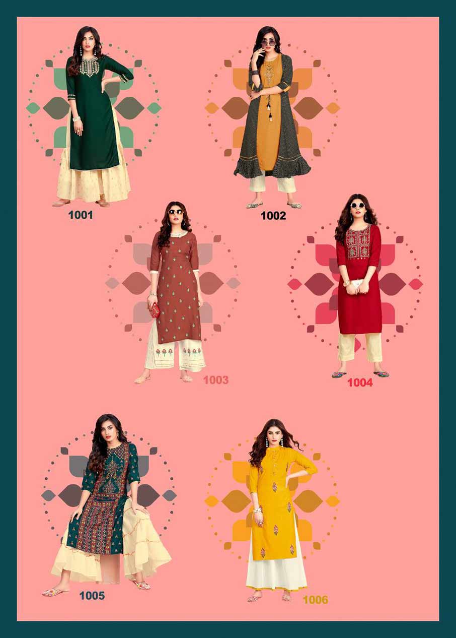 F Beat Vol-1 Rayon Kurtis Wholesale Catalog F Beat Vol-1 Rayon Kurtis Wholesale Catalog